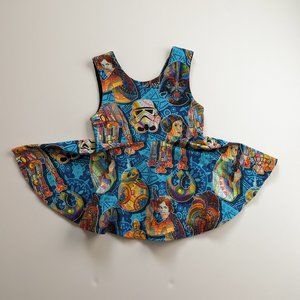 AG Threads Star Wars V Back Peplum Top EUC 5t